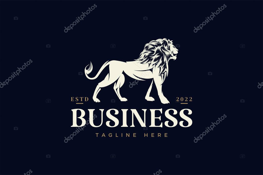 Lion logo with very detailed cultivation