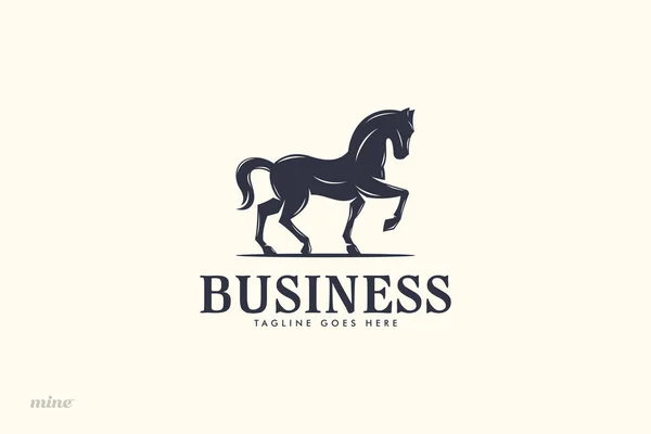 Classic Horse Silhouette Company Logo — Stock Vector