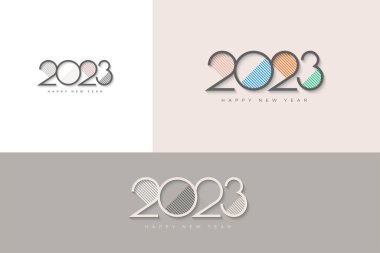number 2023 design with colorful theme for new year celebration
