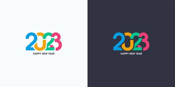 Modern Numbers 2023 Colorful Bright Colors — Vector de stoc
