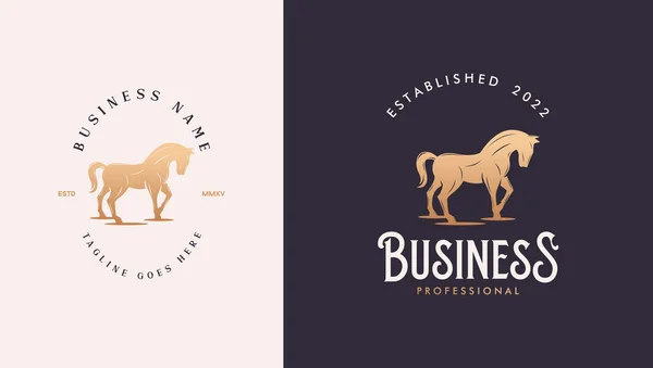 Horse Logo Bowing Its Head — Image vectorielle