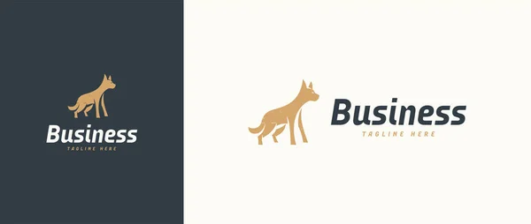 Unique Dog Logo Simple Elegant Look — Stok Vektör