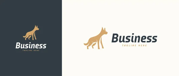 Unique Dog Logo Simple Elegant Look — Vetor de Stock