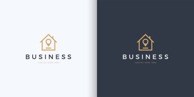 Simple elegant home logo for home search companies