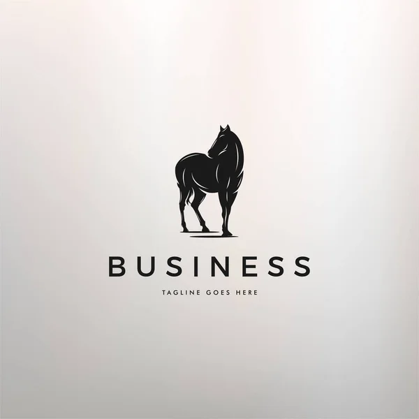 Simple Classic Horse Logo Standing — Image vectorielle