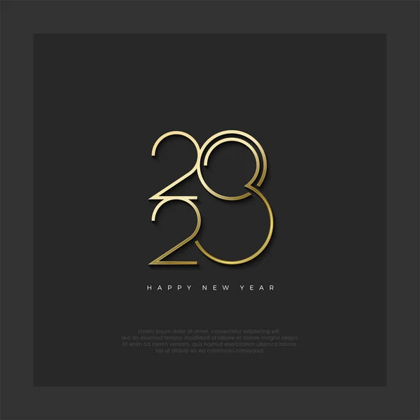 Modern Logo Number 2023 Numbers Overlapping — Stockvector