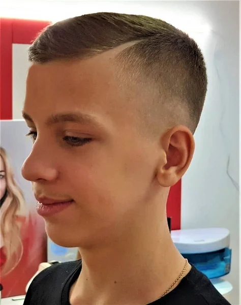 young man with stylish hairstyle