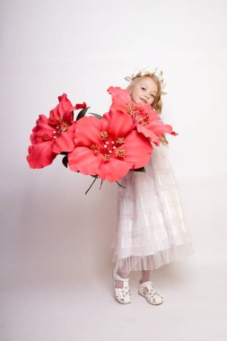 Melek kanatlı güzel bir bayan. Stüdyodan izole edilmiş.