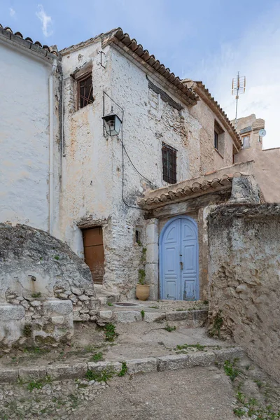 Calle Adoquinada Fachadas Ruinas Del Casco Antiguo Bocairent Provincia Valencia — Foto de Stock