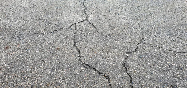 Cracks Asphalt Old Road Cracked Asphalt Road Needs Repair — Stock fotografie