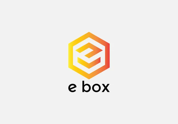 Box Abstract Letter Modern Emblem Geometry Logo Design — 스톡 벡터