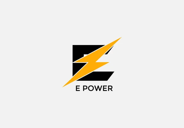 Power Abstrakt Letter Modern Initial Tech Logo Design — Stockový vektor