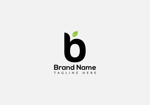 Abstrato Letra Moderna Iniciais Lettermarks Folha Logotipo Design —  Vetores de Stock