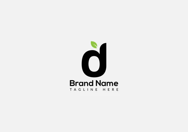 Huruf Abstrak Modern Huruf Awal Desain Logo Daun - Stok Vektor