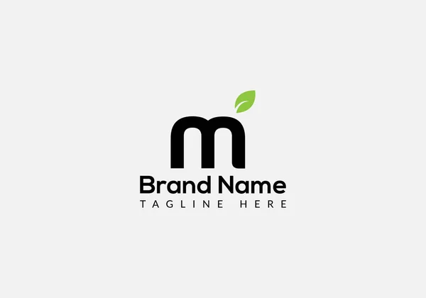 Abstrato Letra Moderna Inicial Lettermarks Folha Logotipo Design —  Vetores de Stock