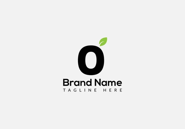 Abstract Letter Modern First Lettermarks Leaf Logo Design — 스톡 벡터