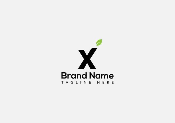 Abstrait Lettre Moderne Lettermarks Initiale Feuille Logo Design — Image vectorielle