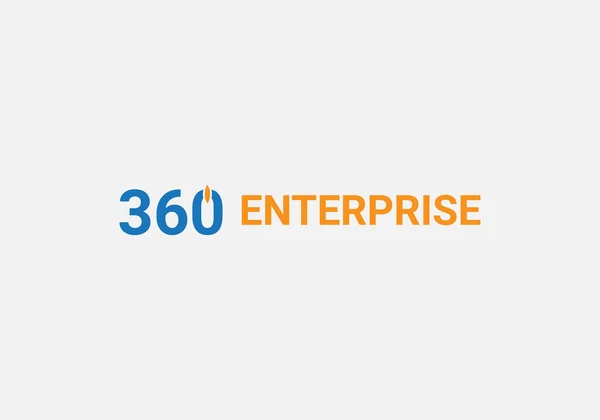 Анотація Фінансового 360 Дизайн Логотипу Підприємства — стоковий вектор
