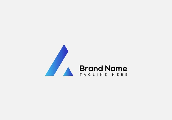 Abstract Uma Carta Moderna Design Logotipo Inicial — Vetor de Stock