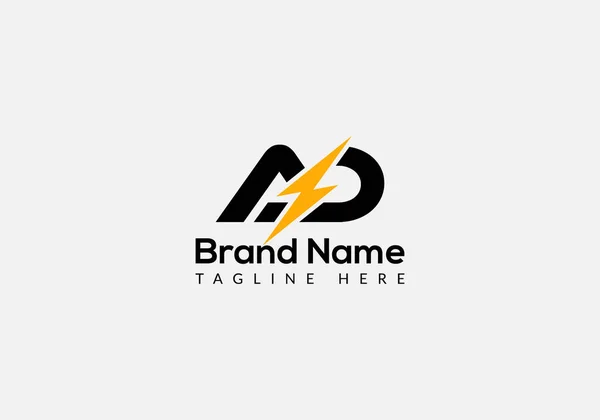 Abstract Letter Modern Initial Tech Volt Emblem Logo Design — Vetor de Stock