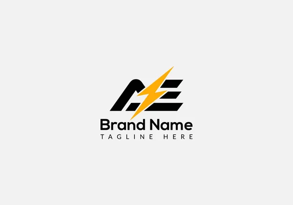 Abstract Letter Modern Initial Tech Volt Emblem Logo Design — Stock Vector