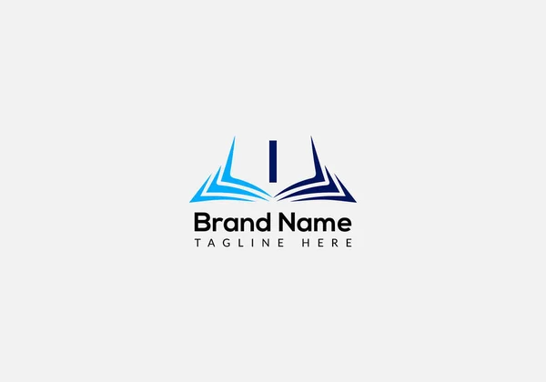 Logotipo Educação Modelo Letra Open Book Logo Letter Modelo Conceito — Vetor de Stock