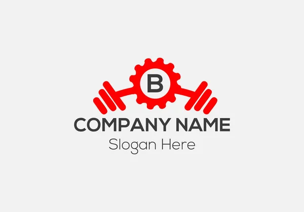 Fitness Logo Letter Gym Fitness Letter Sign Vector Template — 스톡 벡터