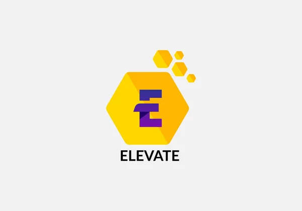 Elevate Abstract Letter Modern Lettermarks Logo Design — Stok Vektör