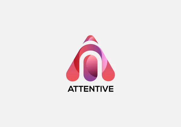 Attentive Abstract Letter Modern Initial Logo Design — 图库矢量图片