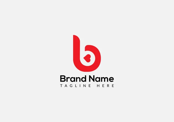 Abstract Letter Modern Initial Emblem Love Logo Design — Vettoriale Stock