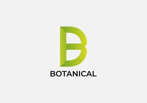 Botanical Abstract Letter Modern Wordmarks Initial Logo Design — Wektor stockowy