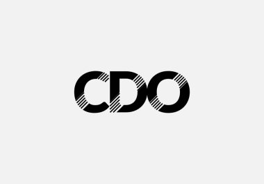 Abstract c d o letter marks minimalist logo design