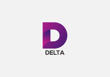 Delta Abstract d letter modern initial lettermarks logo design