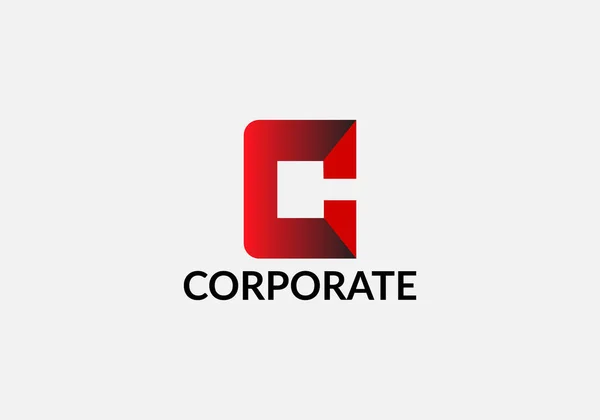 Corporate Abstract Letter Modern Initial Logo Design — Vettoriale Stock