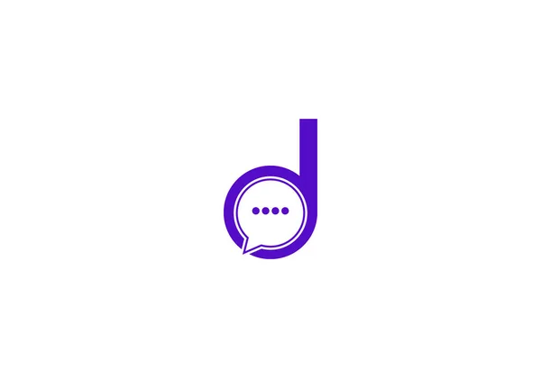 Abstract Letter Modern Emblem Chat Logo Design — Stockový vektor