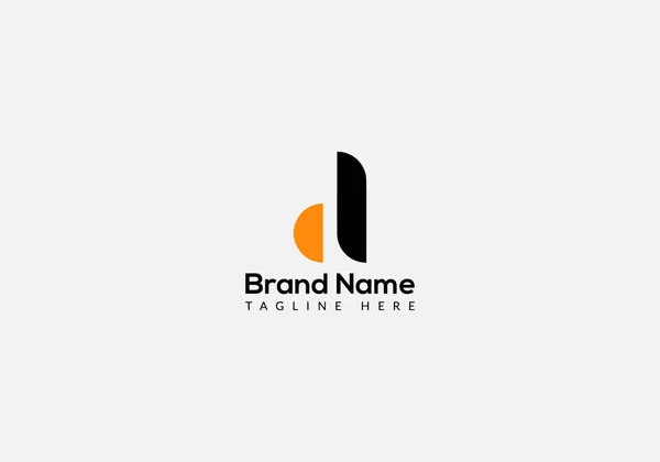 Diseño Logotipo Letras Iniciales Modernas Letra Abstracta — Vector de stock