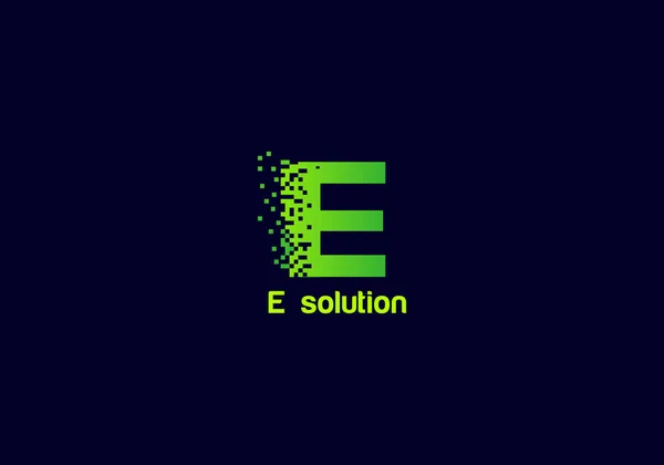 Solution Abstract Letter Tech Logo Design Template — Stockový vektor
