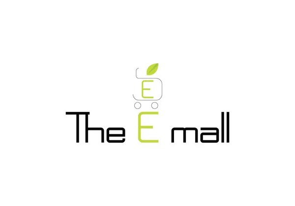 Abstract Mall Shopping Emblem Logo Design — Stok Vektör