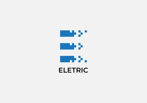 Eletric Abstract Letter Electric Modern Logo Design — Διανυσματικό Αρχείο