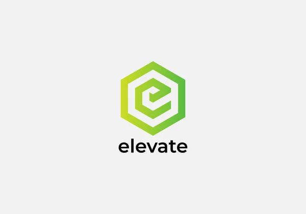 Elevate Abstract Letter Electric Modern Logo Design — Stockový vektor