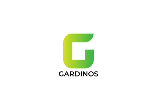 Gardinos Abstract Letter Modern Initial Logo Deign Template — Stock Vector