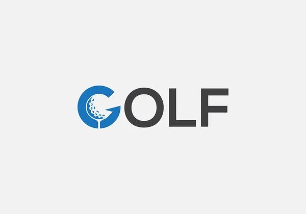 Abstract Golf Emblem Typography Modern Logo Design Vectores de stock libres de derechos