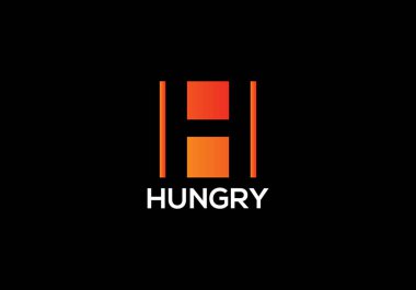 Hungry Abstract H initial letter logo design template