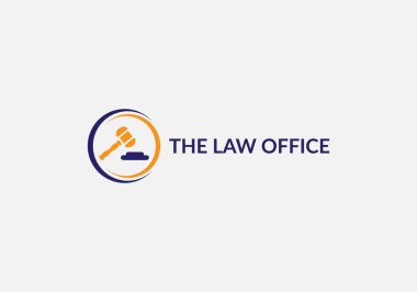 Abstract law office emblem vector logo design
