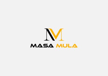 Masa Mula  Abstract m letter lettermarks minimalist logo design