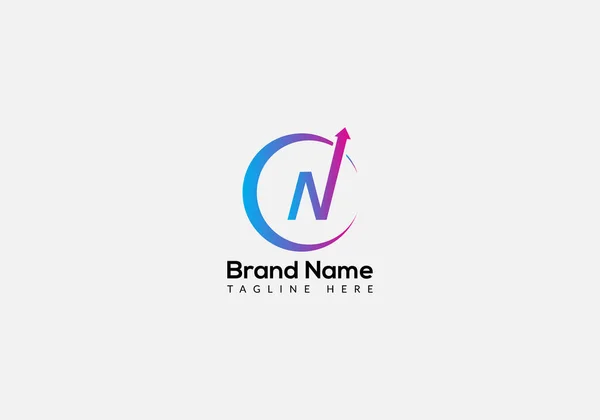 Abstract Letter Nano Tech Modern Initial Logo Design —  Vetores de Stock
