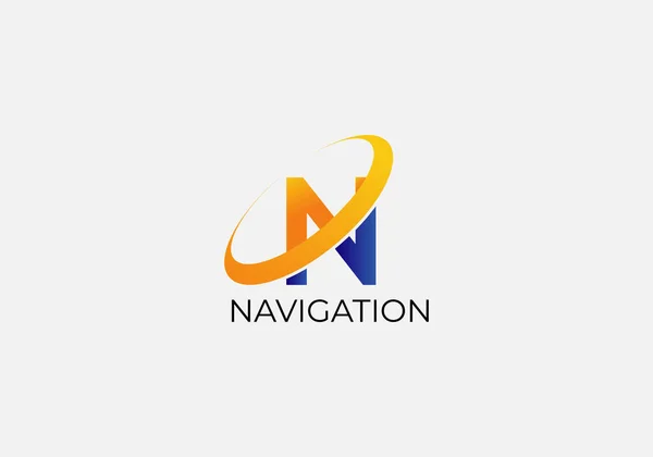 Navigation Abstract Letter Nano Tech Modern Initial Logo Design — 图库矢量图片