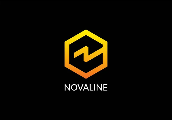 Novaline Abstract Letter Modern Colorful Logo Design — 图库矢量图片