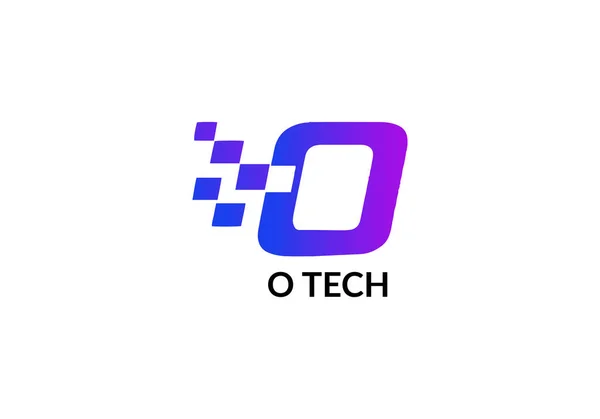 Tech Abstract Letter Modern Tech Initial Logo Design —  Vetores de Stock