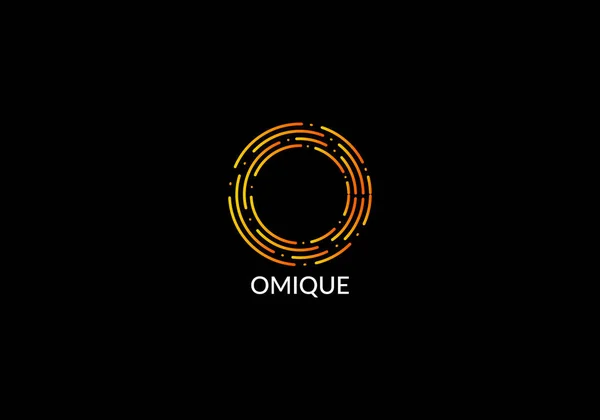 Omique Abstract Tech Επιστολή Αρχικό Σύγχρονο Λογότυπο Πρότυπο Σχεδιασμού — Διανυσματικό Αρχείο